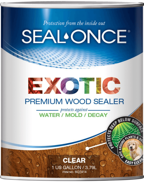 Seal-Once Exotic Wood Sealer container