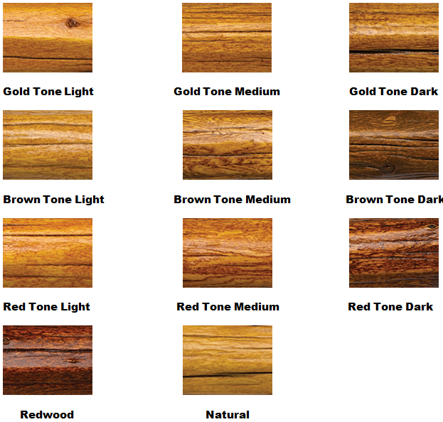 Transformation Log & Timber Stain colors