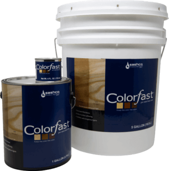 Colorfast Pre-Stain Base Coat containers